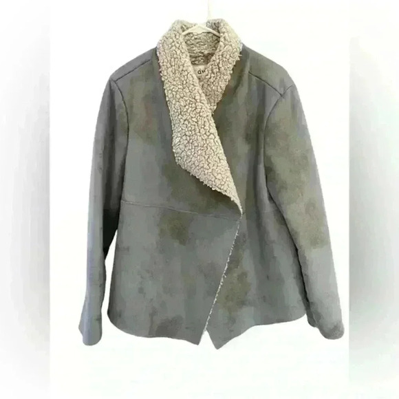 dylan Jackets & Blazers - Dylan Bowie Jacket Faux Suede Jacket Sherpa Lined Size‎ M